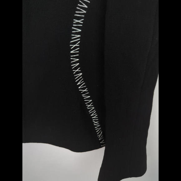 [SOLD] NWT 2004 ALEXANDER MCQUEEN Sz Women IT 40 US 4 Black White Stitch Jacket - Picture 5 of 12